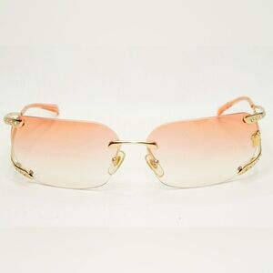 Versace Sunglasses 2004 Vintage Rimless Gold Medusa MOD N86-H N30/536 280924